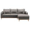 Ecksofa Beata Grau S: 230x150 cm - Wengefarben/Grau, Design, Textil (230/150cm) - Livetastic