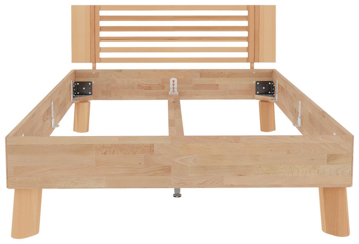 Bett Como Naturfarben /Kernbuche 140x200cm - Naturfarben/Kernbuche, MODERN, Holz (140/200cm) - MID.YOU