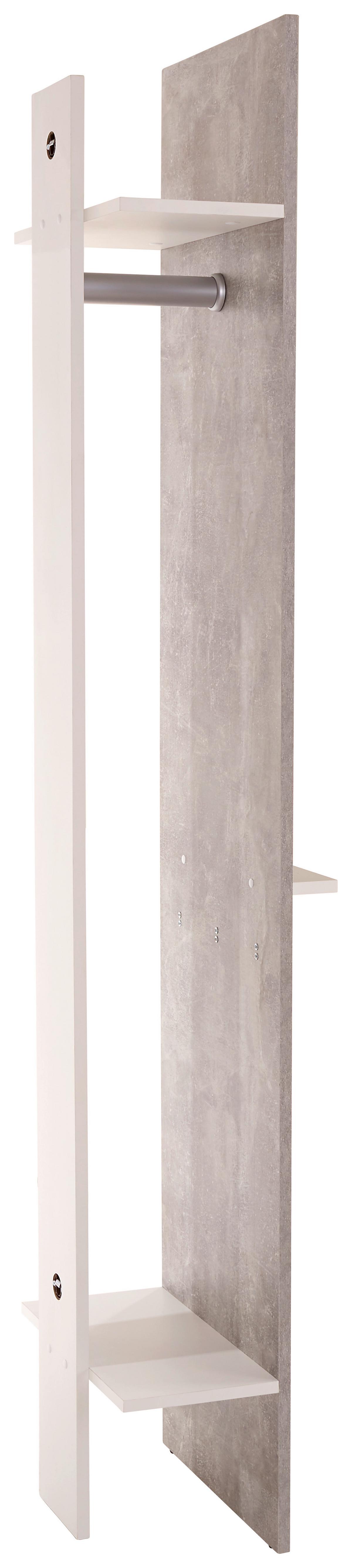 Előszobafal Alice *TOP ÁR* - világosszürke/fehér, Modern, faalapú anyag (40/195/30cm) - Best Price
