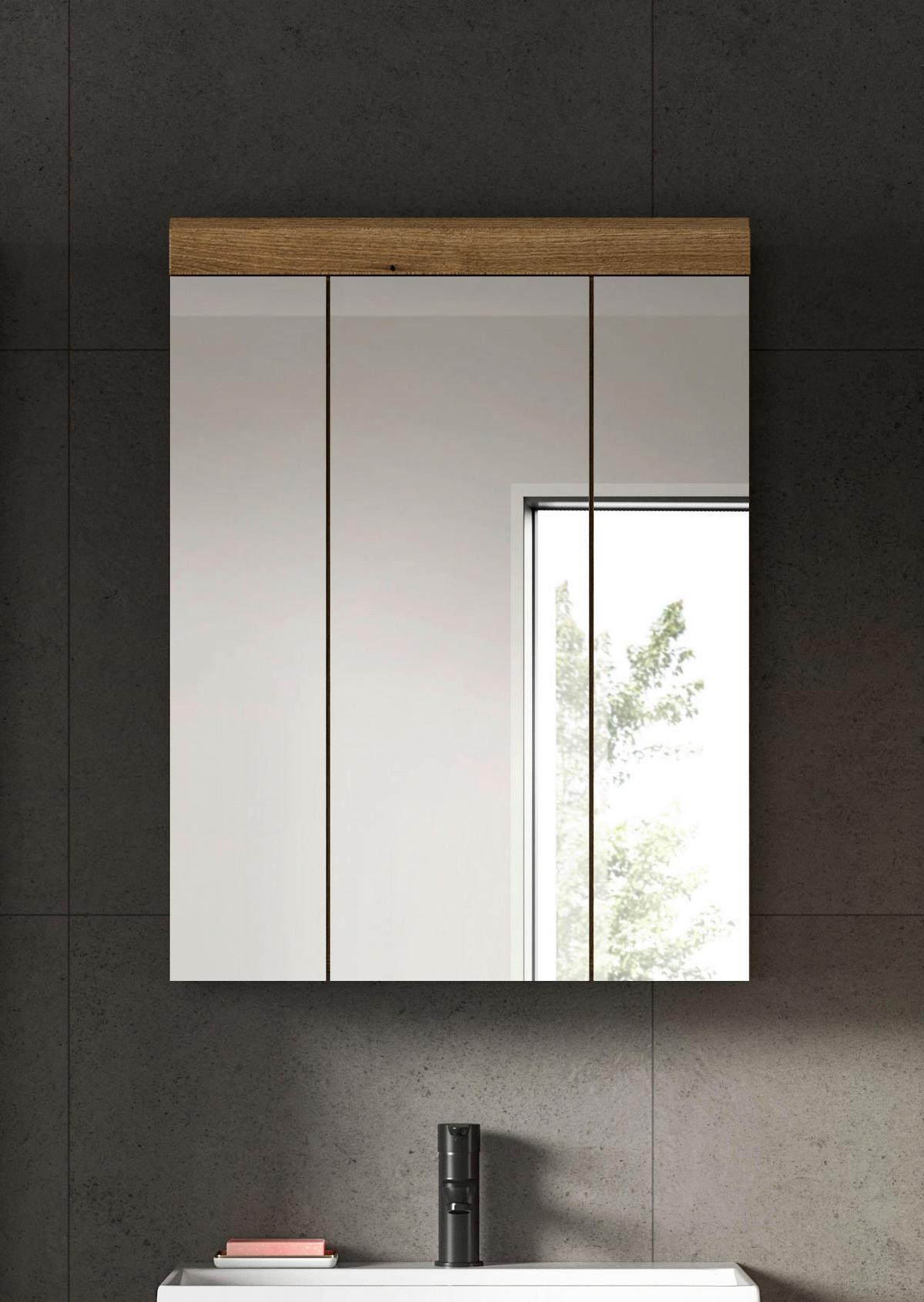 Spiegelschrank Scout Naturfarben B: 60 Cm - Naturfarben, MODERN, Glas/Holzwerkstoff (60/79/18cm) - MID.YOU