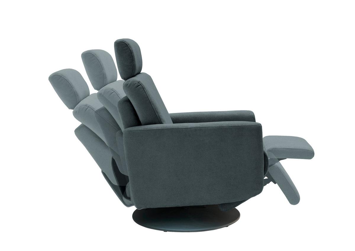 Relaxsessel Centrale T: 87 cm, Anthrazit - Anthrazit/Schwarz, MODERN, Textil (77/105/87cm) - Livetastic
