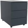 Rollcontainer Anthrazit Dalosa 39x55x70 cm - Anthrazit, MODERN, Holzwerkstoff/Kunststoff (39/55/70cm) - MID.YOU