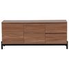 Sideboard Corpus - Nussbaumfarben/Schwarz, Design, Holz/Holzwerkstoff (135/56/40cm) - Livetastic