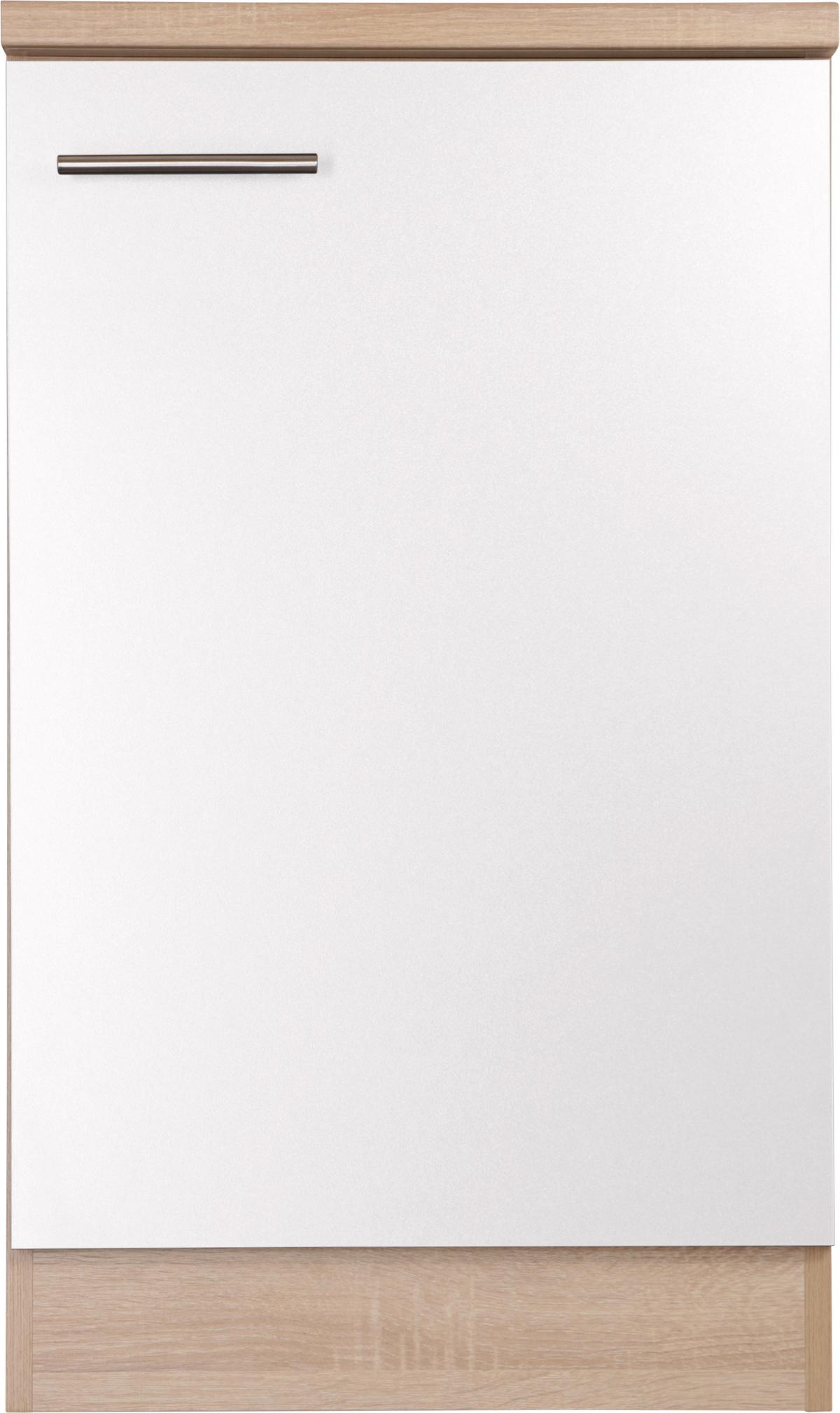 Spülenunterschrank Merle Weiß, Eiche Dekor B:50cm - Eichefarben/Weiß, Basics, Holzwerkstoff (50/84,8/60cm) - Respekta