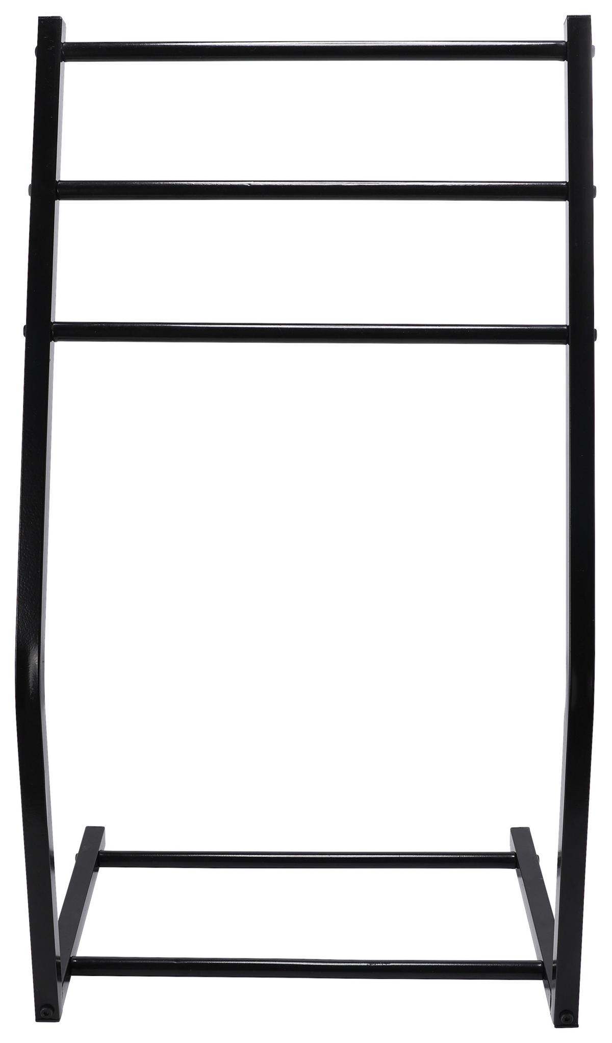 Handtuchhalter Jesolo Zum Stellen Metall - Schwarz, KONVENTIONELL, Metall (43,8/80,7/29cm) - Homezone