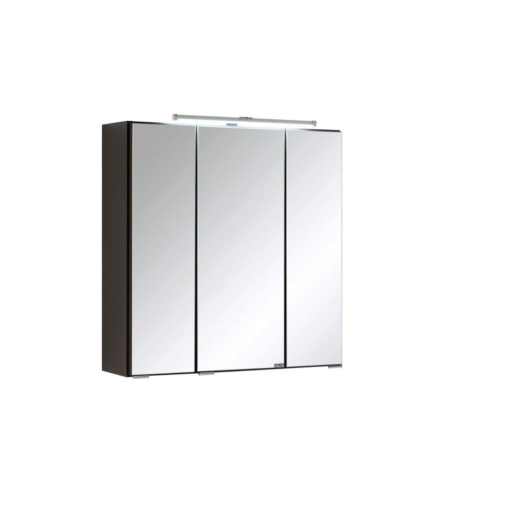 Spiegelschrank mit Türdämpfer + LED Cardiff B: 60cm, Graphit