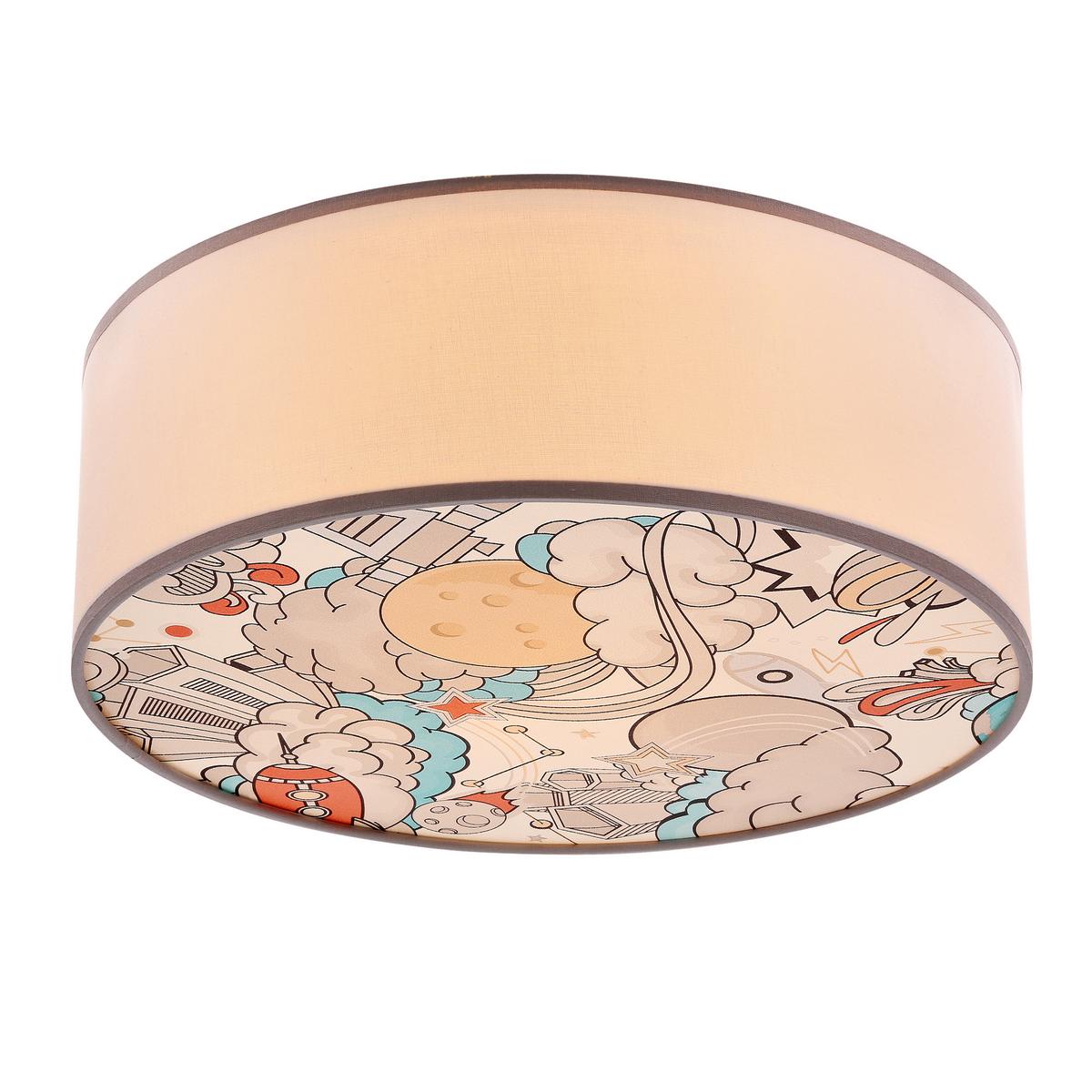 Kinderdeckenleuchte 31-38869 Kiddy Wolke - Multicolor/Weiß, KONVENTIONELL, Kunststoff/Metall (38/38/14cm)