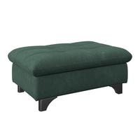 Hocker Gemini Waldgrün, B: 108cm - Waldgrün/Chromfarben, KONVENTIONELL, Textil (108/46/108cm)