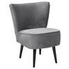 Polsterstuhl Lord Samtbezug Grau, Beine: Massivholz - Schwarz/Grau, Trend, Holzwerkstoff/Textil (65/89/70cm) - MID.YOU