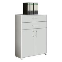 Office Edition B: 84,5 cm Weiß - Weiß, MODERN, Holzwerkstoff (84,5/114/33cm) - MID.YOU