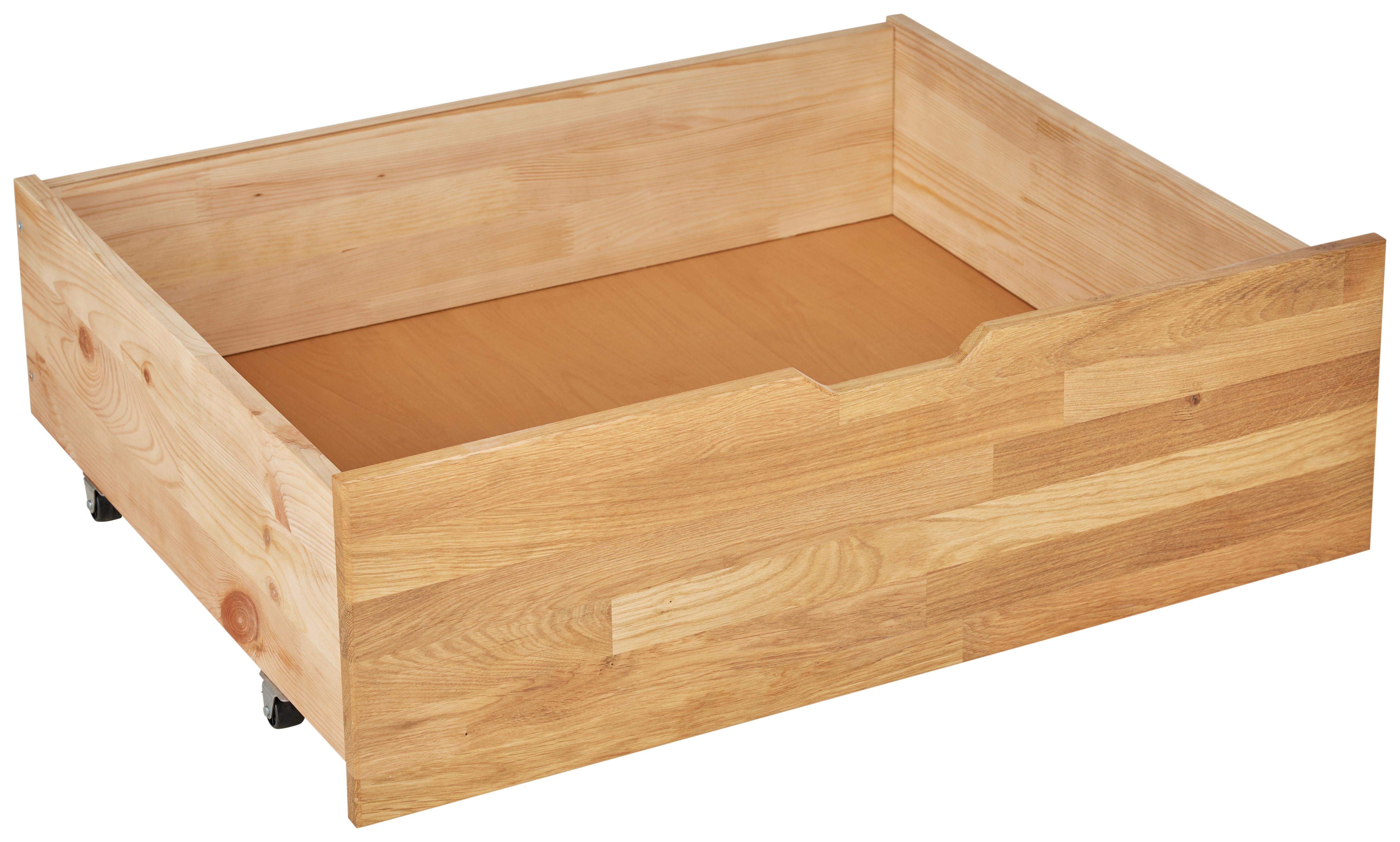 Zásuvka pod postel DARJA set 2 ks, dub divoký olejovaný - divoký dub, Konvenční, dřevo/plast (83/26/68cm)