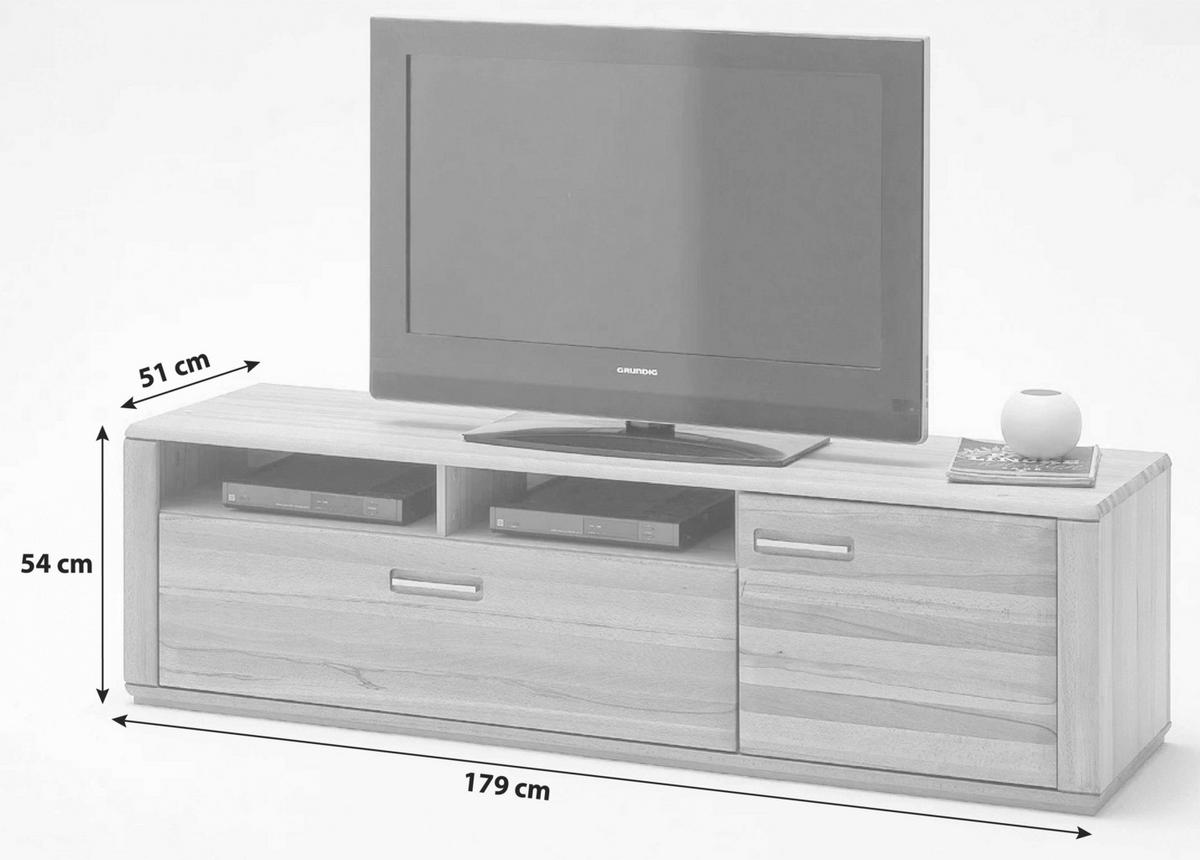 TV-Element Sena B: 179 cm Buche Dekor - Buchefarben, Design, Holz/Holzwerkstoff (179/54/51cm) - Livetastic