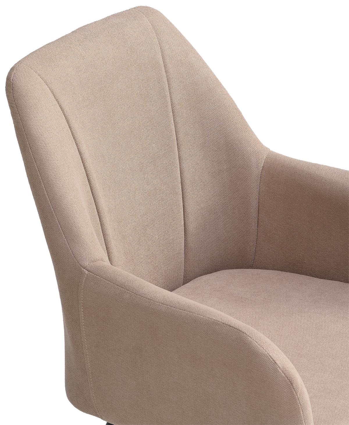 Armlehnstuhl Adelina - Schwarz/Cappuccino, LIFESTYLE, Textil/Metall (56/87/60cm) - MID.YOU