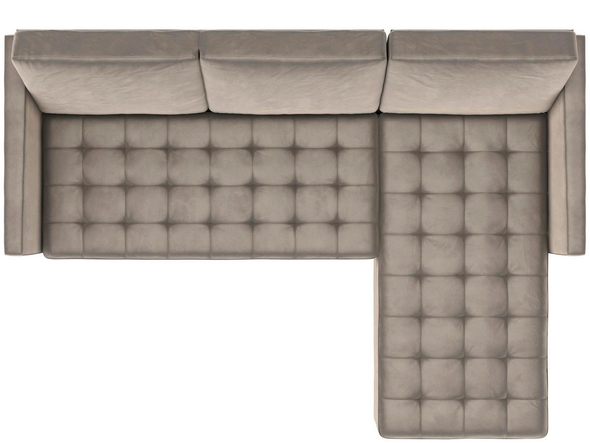 Ecksofa Palermo Taupe, mit Stauraum - Taupe/Schwarz, Basics, Textil (213/154cm) - Livetastic