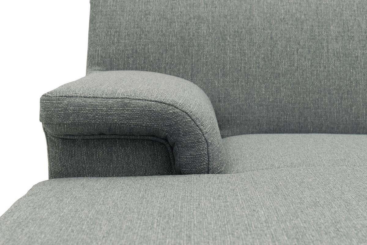 Ecksofa Jamie Rücken Echt Silberfarben Webstoff - Chromfarben/Silberfarben, KONVENTIONELL, Textil (150/251cm) - MID.YOU