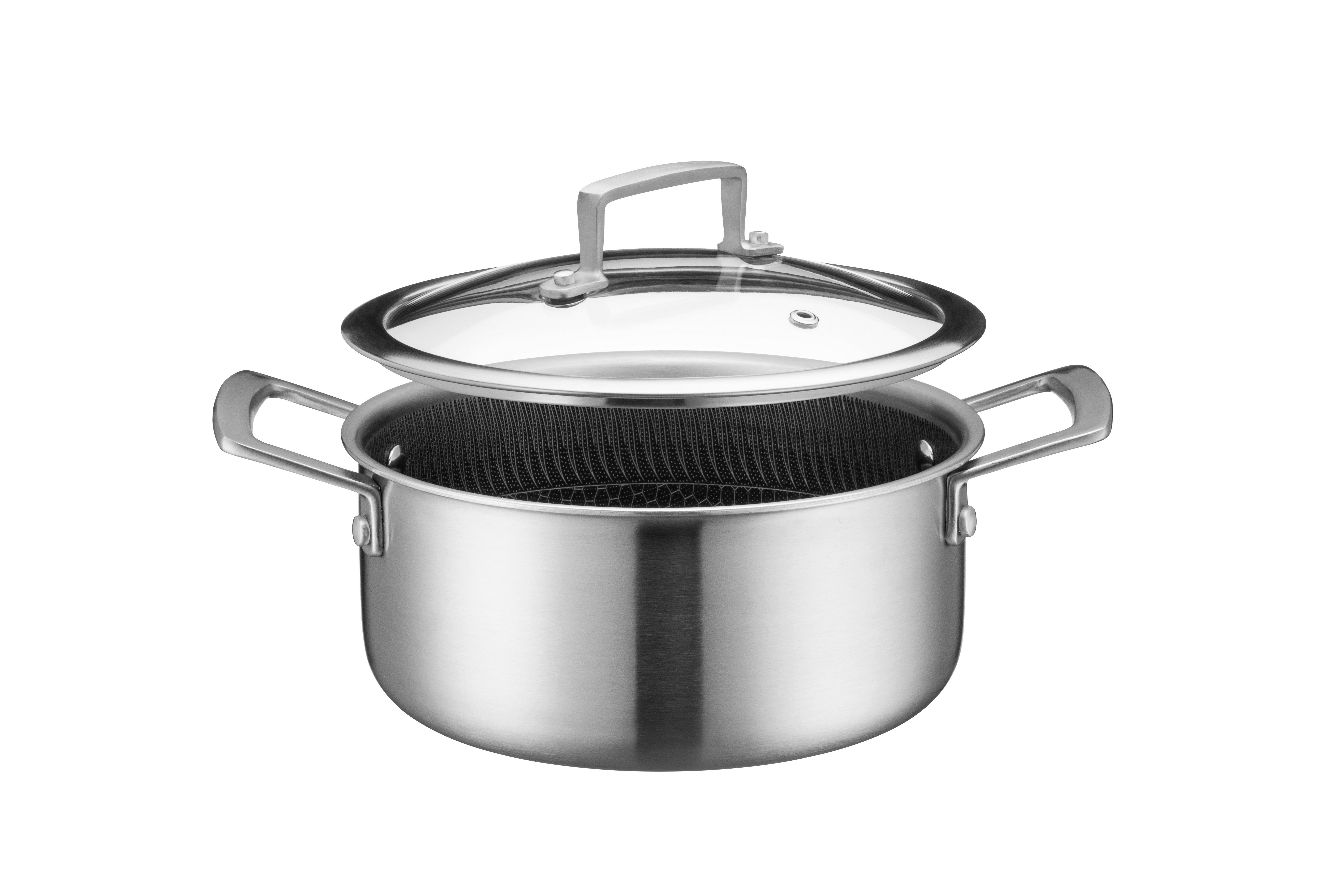 Kochtopf 2,8L Edelstahl - Silberfarben/Schwarz, Basics, Metall (20/15cm) - Mäser