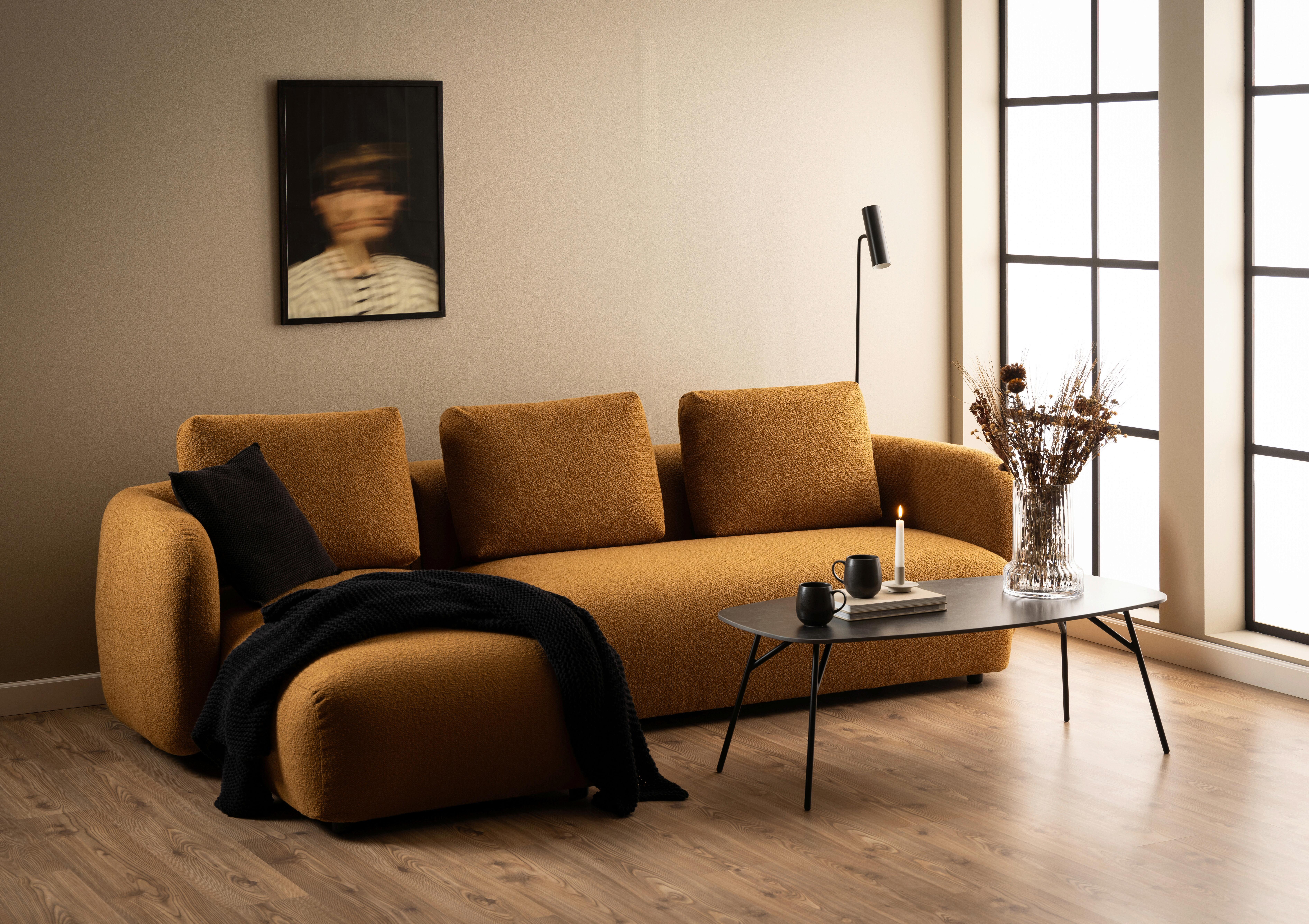 Konferenční stolek CARACAS - černá, Design, kov/keramika (120/60/41cm) - MID.YOU