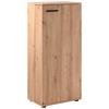 Schuhschrank Satos 02b - Schwarz/Eiche Artisan, Design, Holzwerkstoff (50/110/34cm) - MID.YOU