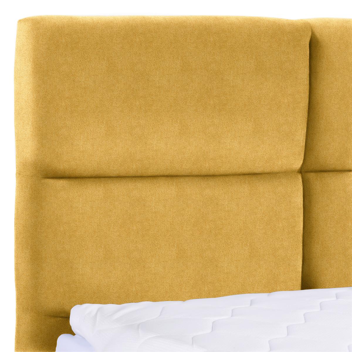 Polsterbett mit Bettkasten 160x200 Bellagio Gelb - Gelb/Buchefarben, KONVENTIONELL, Holz/Textil (160/200cm)
