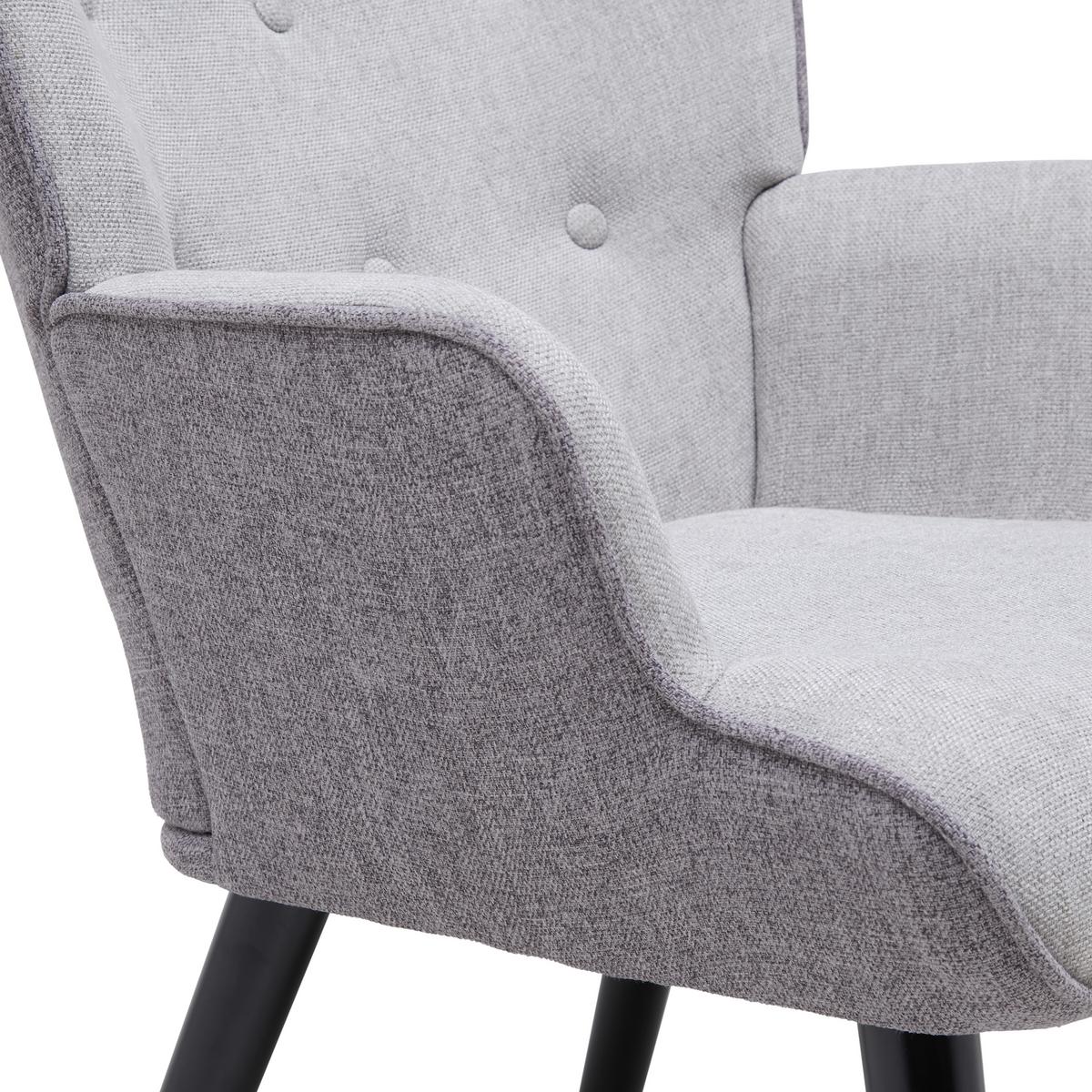 Relaxačné kreslo sivé CHESTER - čierna/svetlosivá, Modern, kov/drevo (66/94/74cm) - Mömax