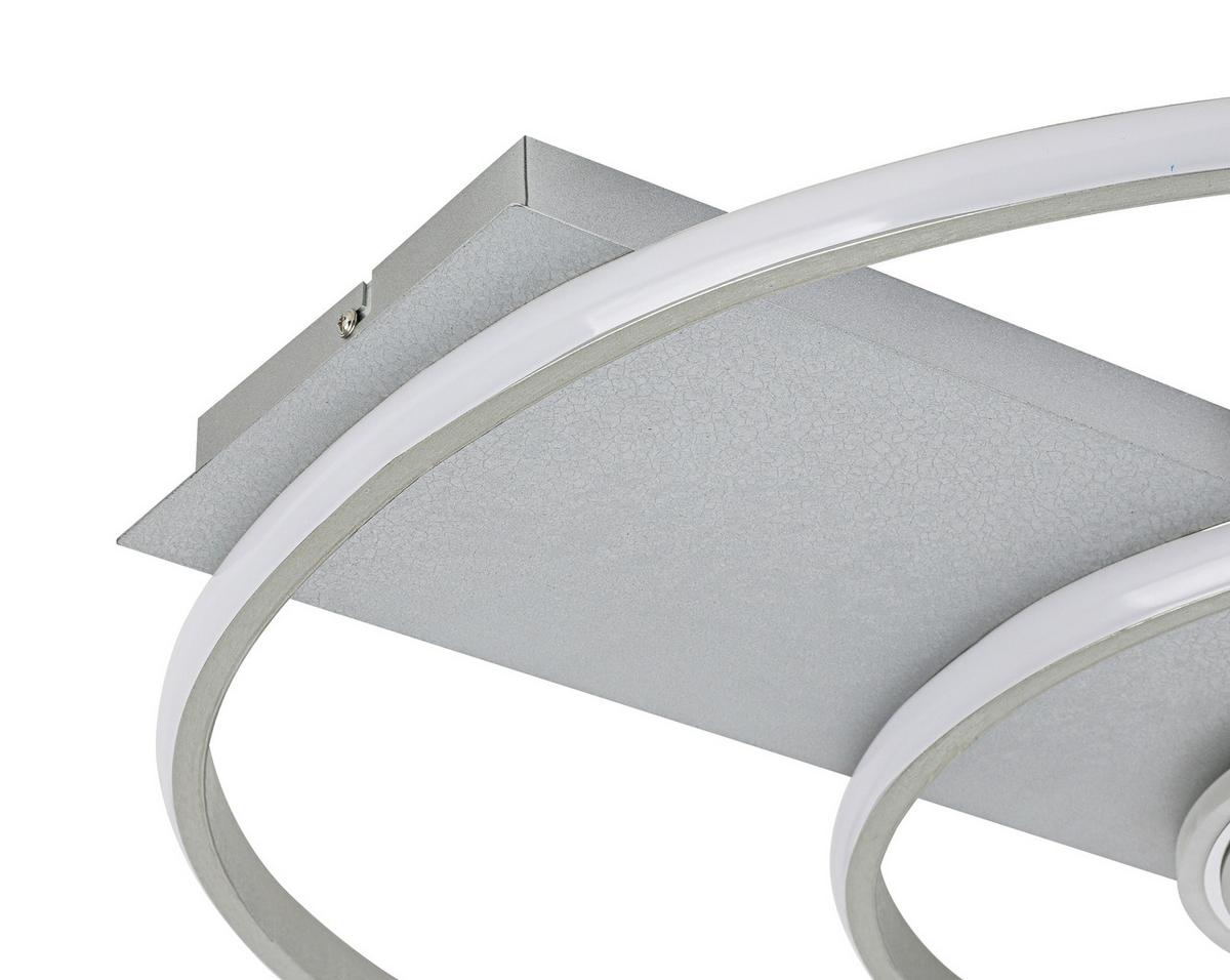 LED-Deckenleuchte Camilla - Silberfarben/Alufarben, Basics, Kunststoff/Metall (65/60/7,5cm) - Luca Bessoni