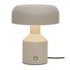 Tischlampe Porto Sandfarben mit Schalter - Sandfarben, Basics, Metall (25/29cm) - It's about Romi