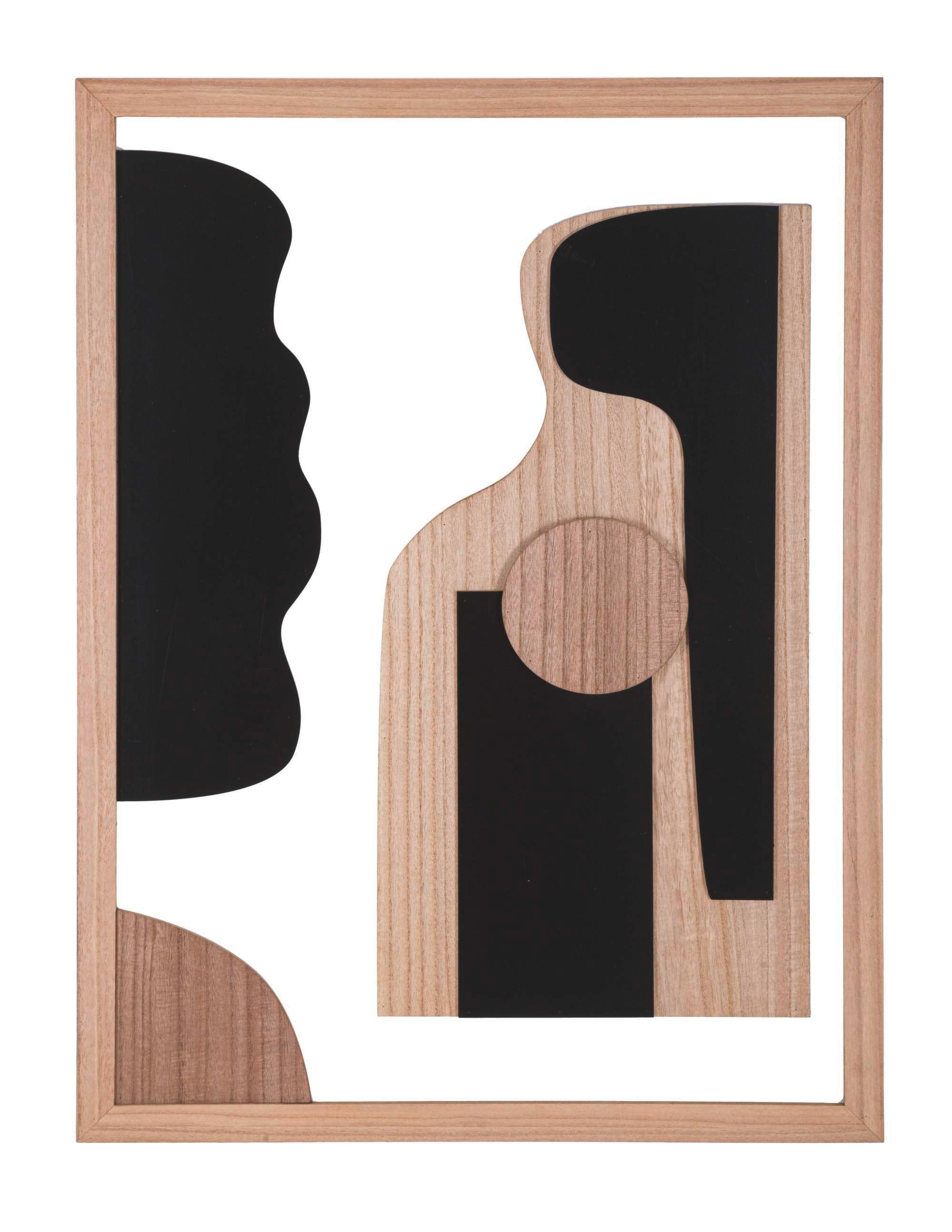 Wanddeko Astry A Schwarz, Weiß B: 60 cm - Basics, Holzwerkstoff (60/80/2 cm)