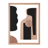 Wanddeko Astry A Schwarz, Weiß B: 60 cm - Basics, Holzwerkstoff (60/80/2 cm)