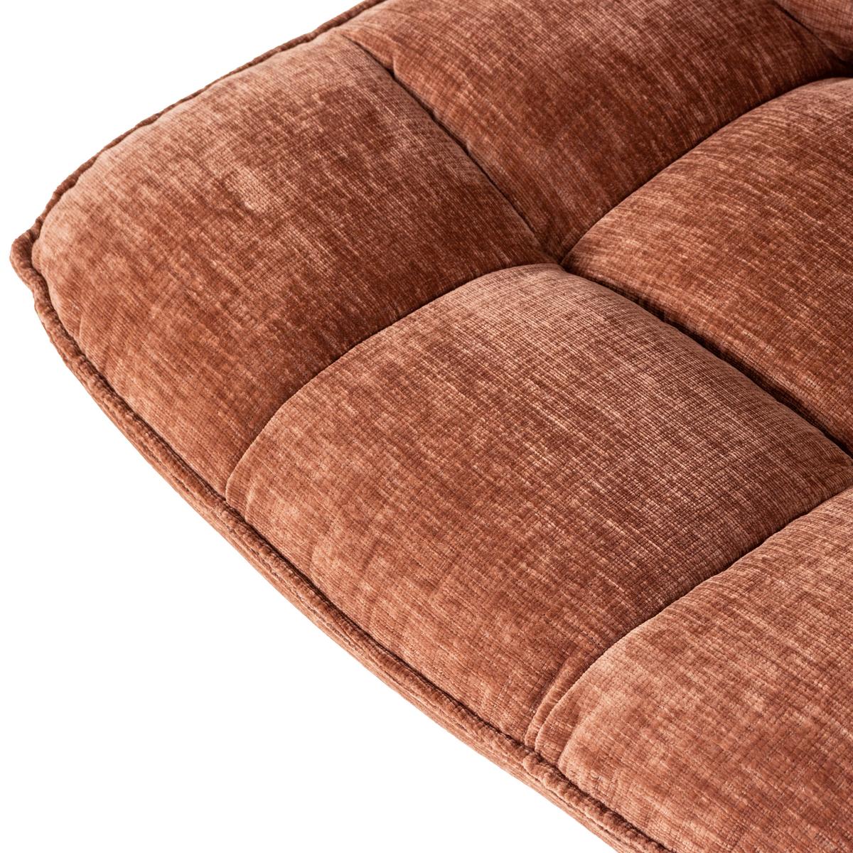 SESSEL Jouke Rostfarben B: 70cm - Rostfarben/Schwarz, MODERN, Textil/Metall (70/97/85cm) - Livetastic