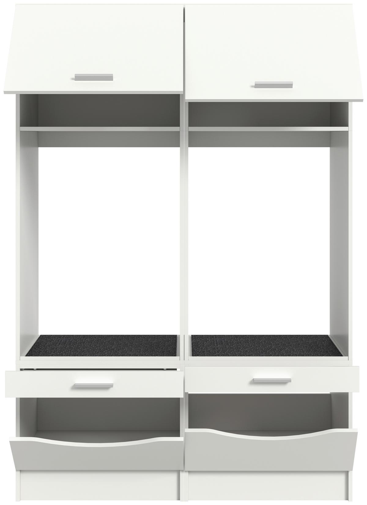 Prádelna Free bíla - bílá, Basics, kompozitní dřevo (133/195/68cm) - MID.YOU