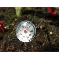 Erdthermometer Analog Witterungsbeständig - Silberfarben, Basics, Kunststoff/Metall (4/4/20cm)
