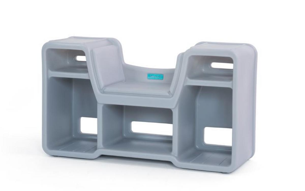 Kinderbank Simplay3 2-in-1 Kunststoff Grau Mit Stauraum - Grau, Basics, Kunststoff (89,4/26,7/49,5cm)