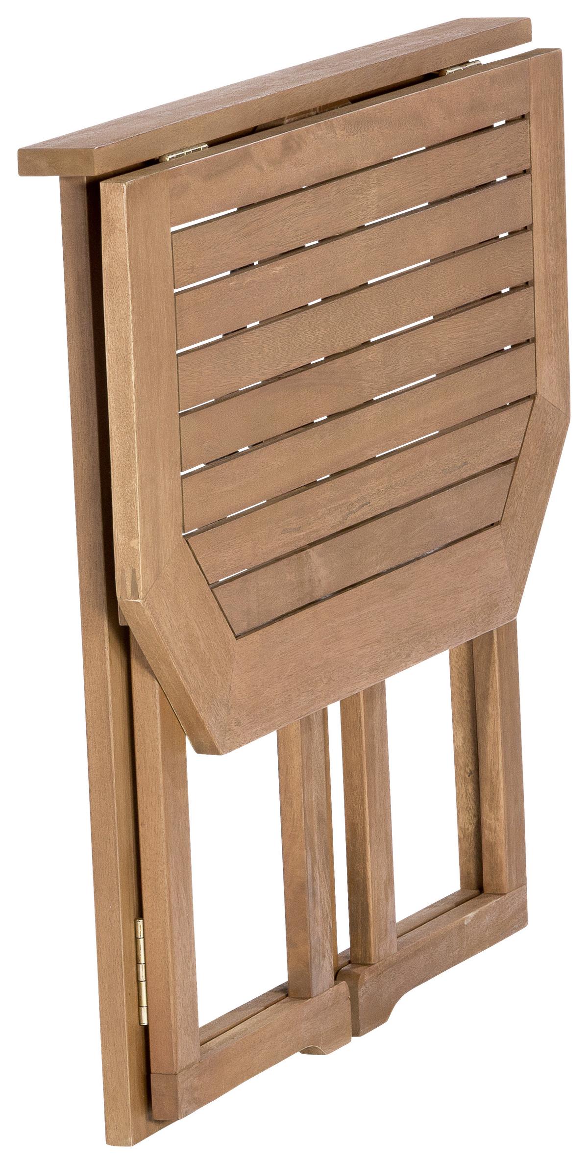 Gartentisch Klappbar Echtholz B: 90 Cm - Naturfarben, KONVENTIONELL, Holz (90/74/50cm) - Gardenson