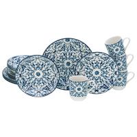 Kombiservice Fresco Blau Blau, Weiß L: 33 Cm - Blau/Weiß, Basics, Keramik (33/32/31cm) - Creatable