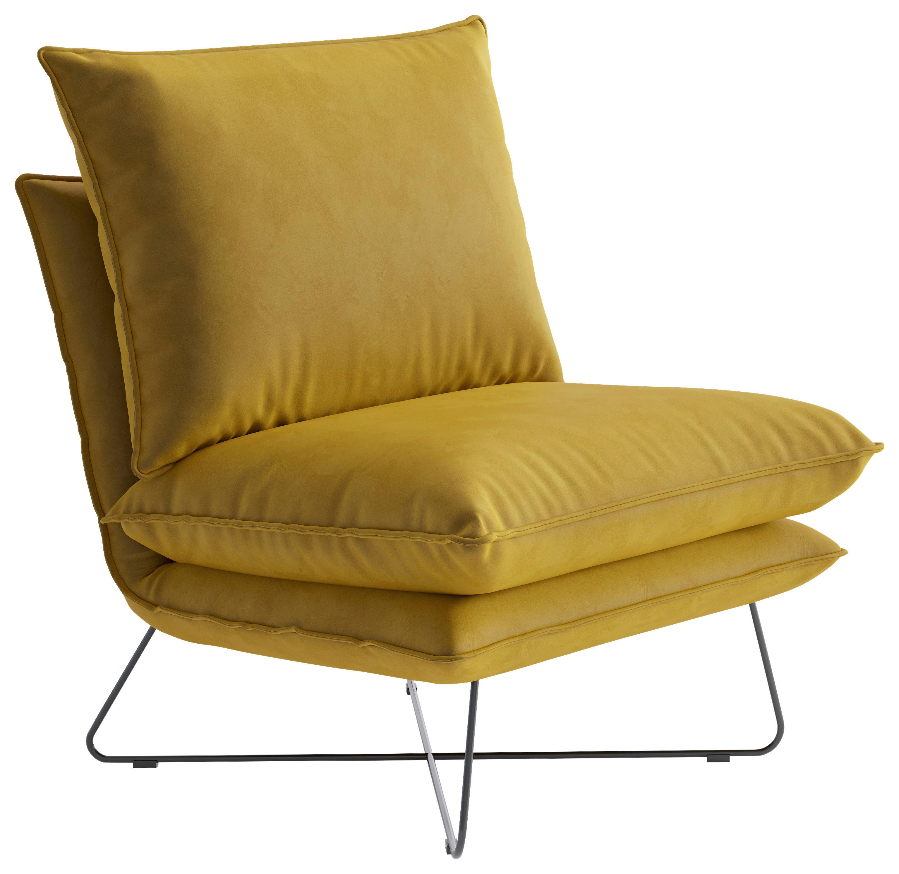 Sessel Skyline - Gelb, Design, Textil (72/84/90cm) - Livetastic