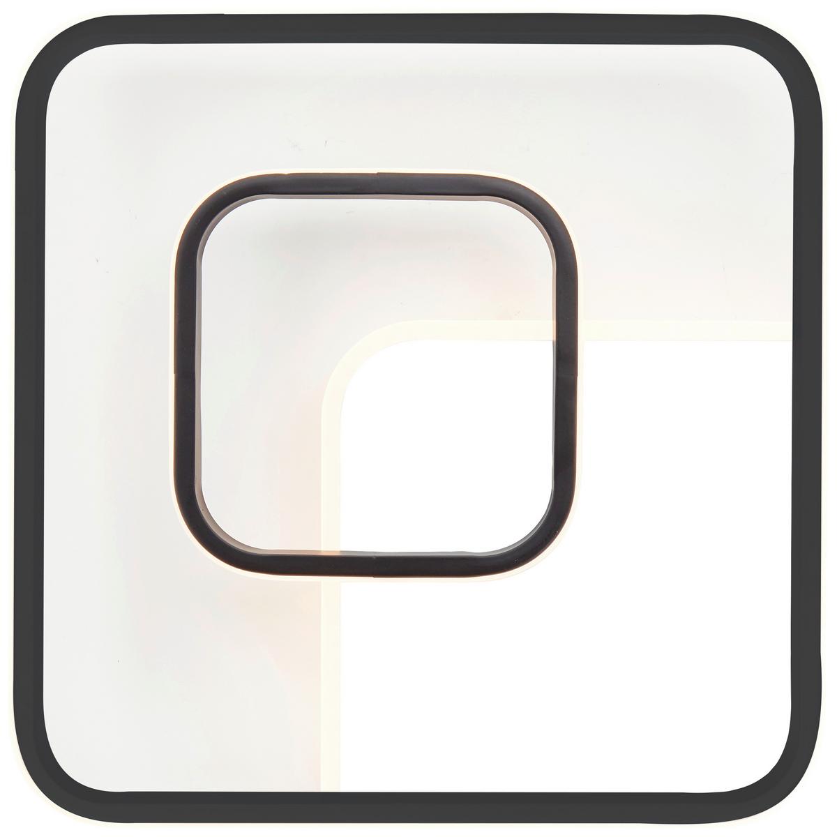 LED-Deckenleuchte Merapi L: 40,4 cm, 1-Flammig - Schwarz/Weiß, Design, Kunststoff/Metall (5,6/40,4/40,4cm) - Brilliant