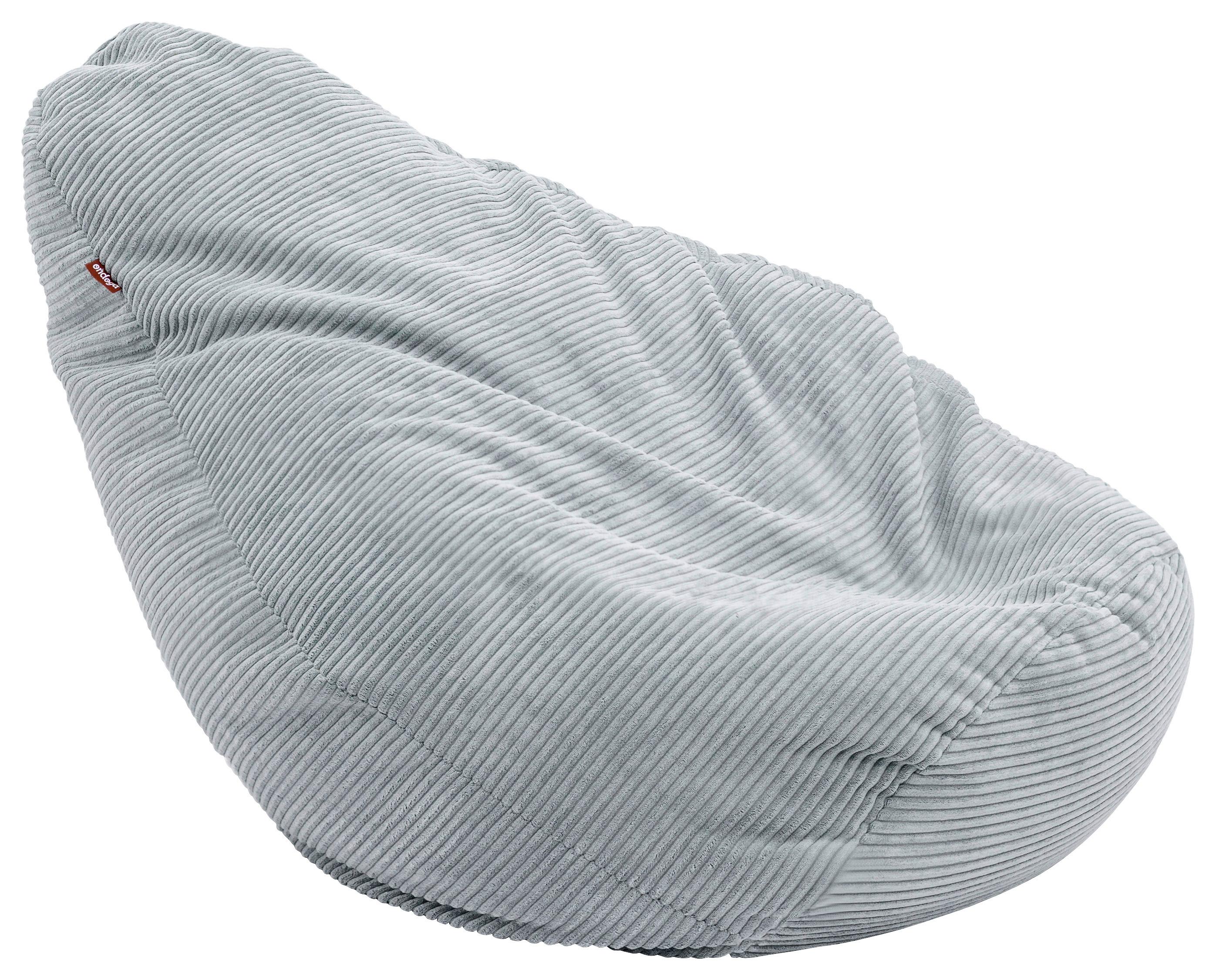 Sitzsack Buzzi Grau/hellgrau Indoor - Hellgrau, Basics, Textil (120/85/85cm) - Ondega