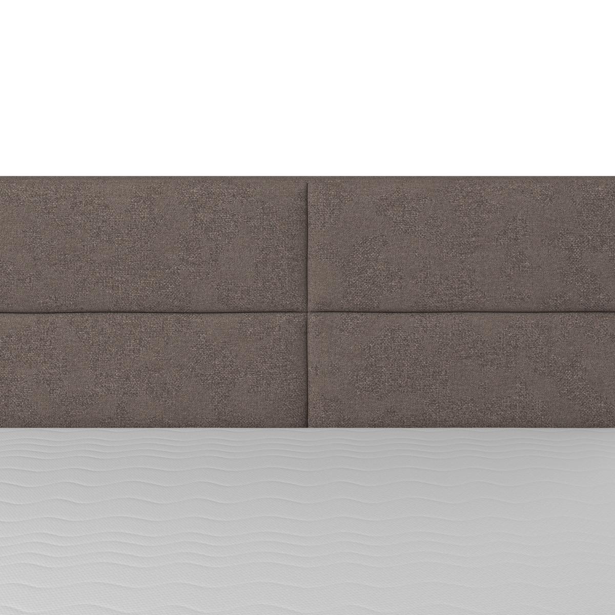 Americká posteľ LILY 180x200 cm, s topperom, mokka - čierna/mokka, Modern, drevo/textil (180/200cm) - Bessagi Home