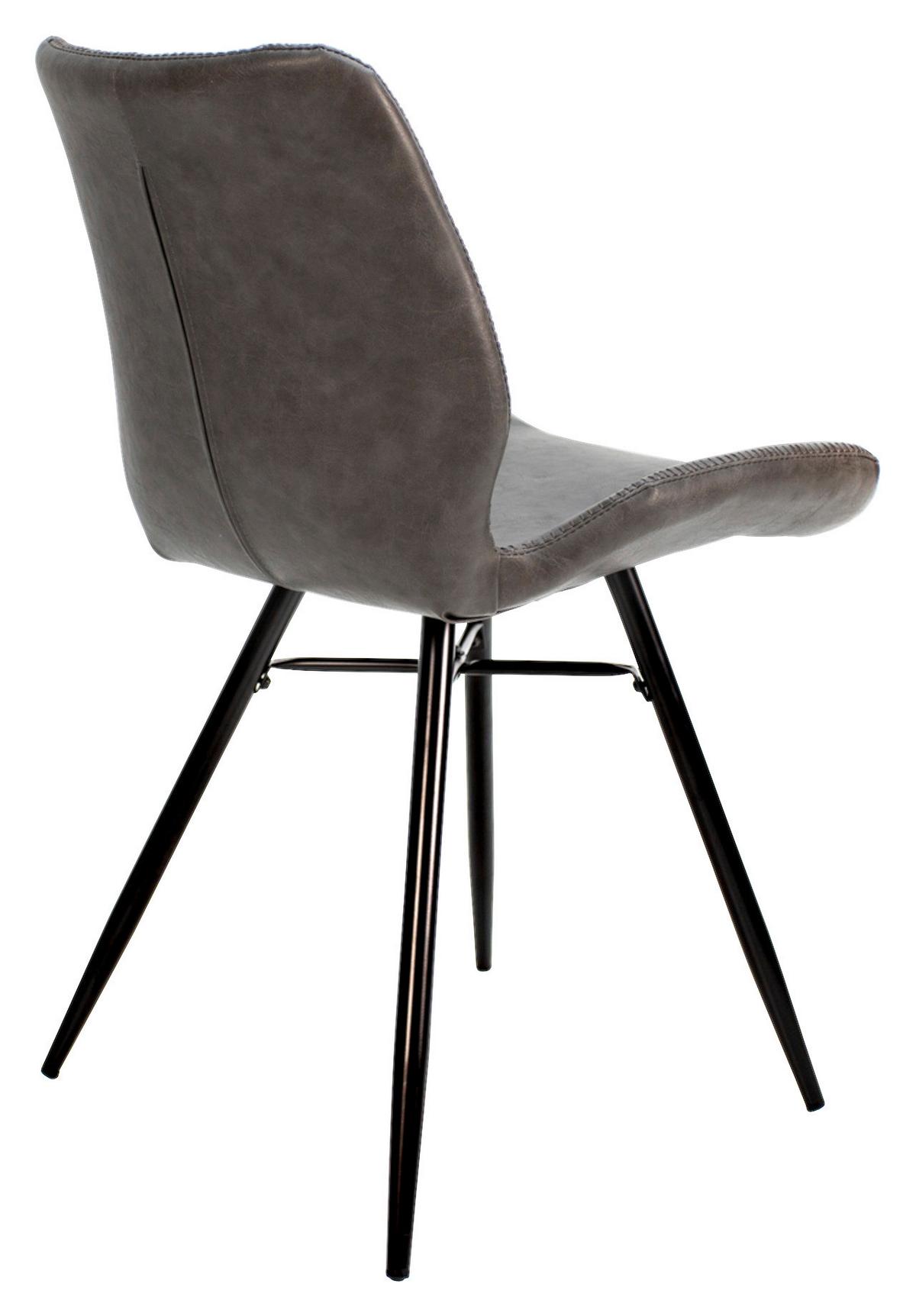 Stuhl-set Barron - Anthrazit/Schwarz, KONVENTIONELL, Textil/Metall (47/82/55cm) - MID.YOU