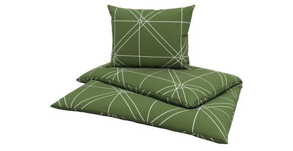 Satin Bettwäsche 140x200 cm Chalene Grün Abstrakt - Grün, ROMANTIK / LANDHAUS, Textil (140/200cm) - James Wood