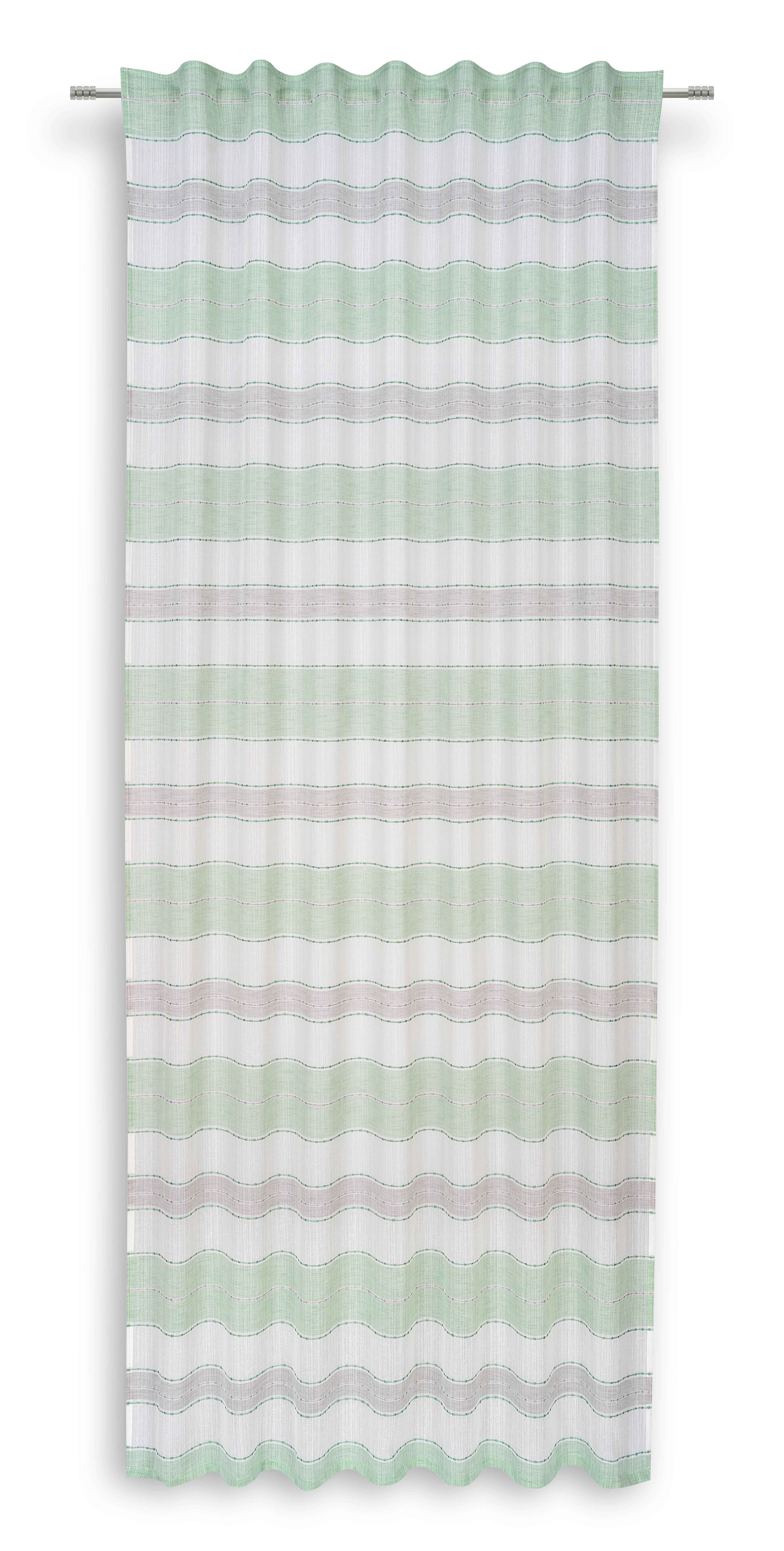 Vorhang mit Band Beate 140x245 cm Mintgrün - Mintgrün, MODERN, Textil (140/245cm) - Luca Bessoni