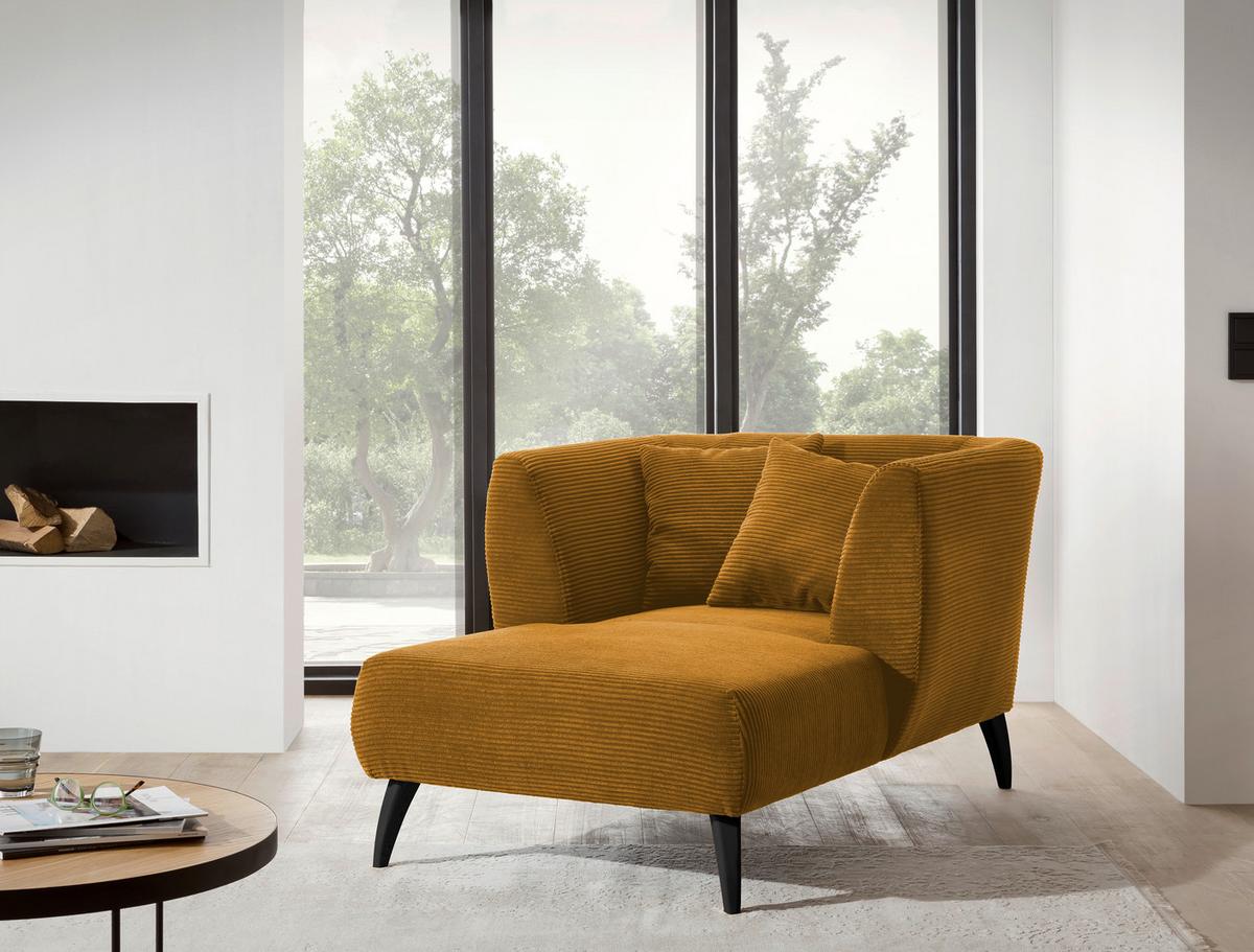 Xxl-sessel Inkl. Zierkissen Colori Goldfarben - Goldfarben/Schwarz, MODERN, Textil (108/84/155cm) - MID.YOU