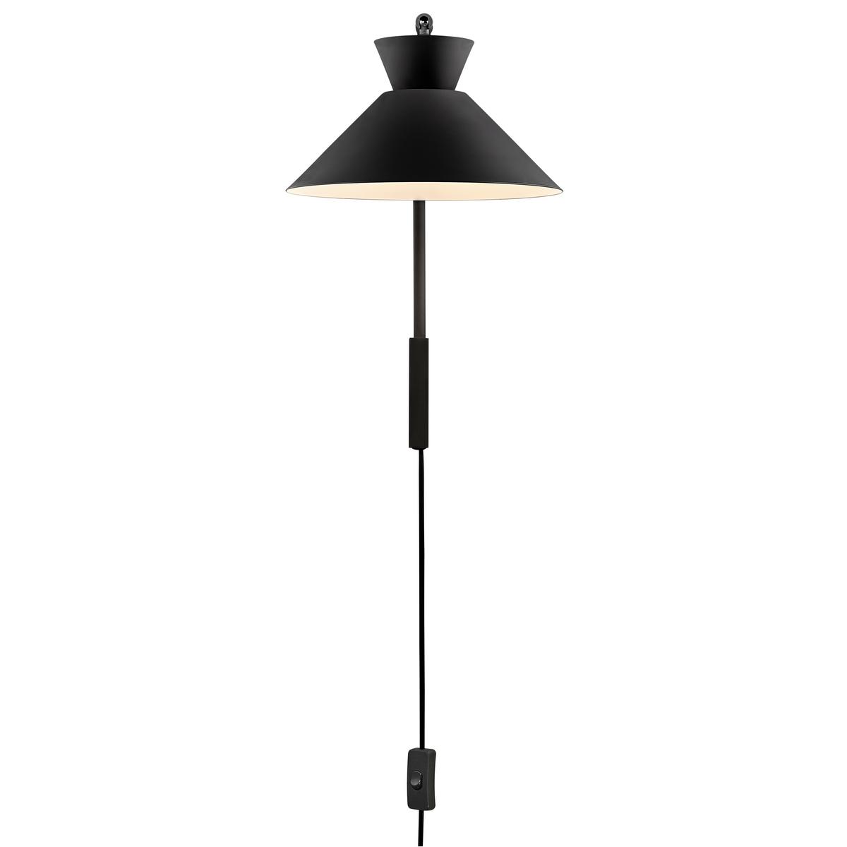Wandleuchte Dial Schwarz D: 25 cm - Schwarz, KONVENTIONELL, Metall (25/40,2cm) - Nordlux
