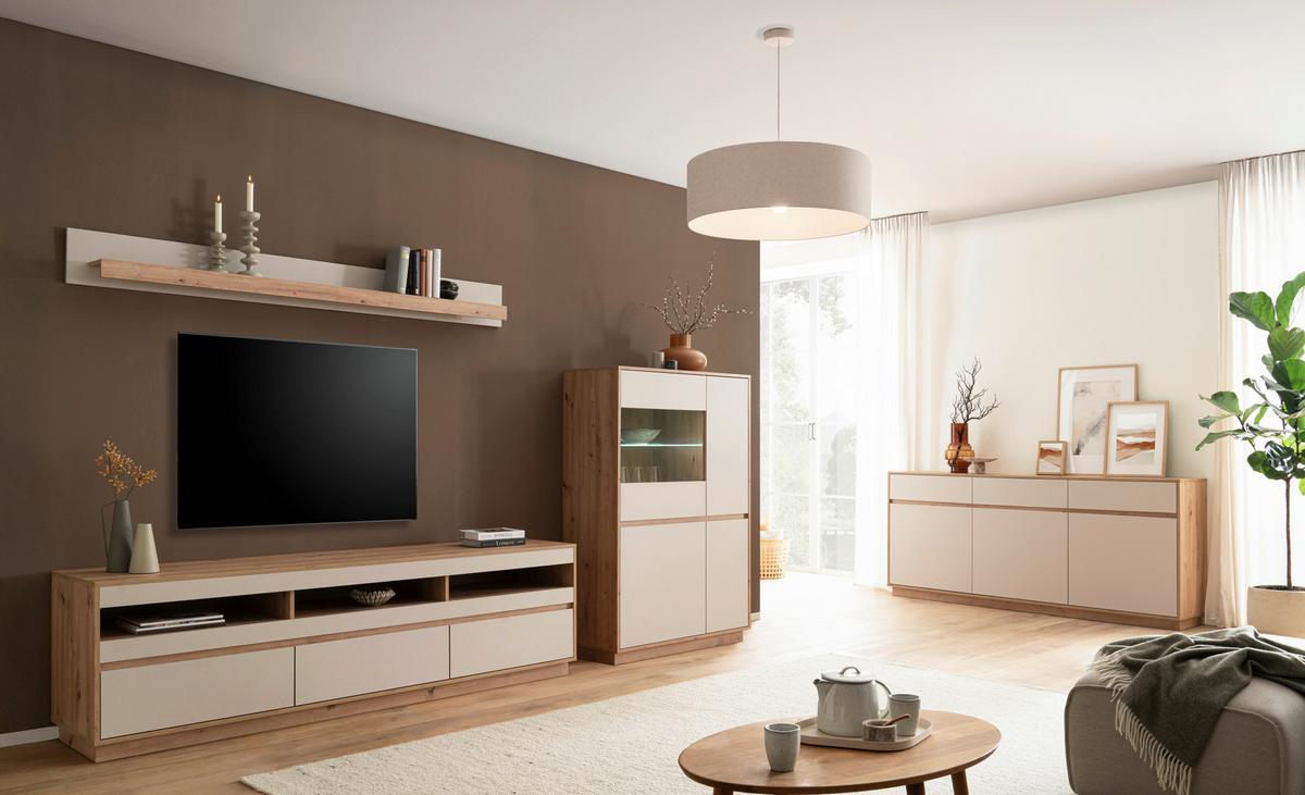 Wandboard Sonora Eiche Artisan B: 189cm - Eiche Artisan, Design, Holzwerkstoff (189/20/15cm) - MID.YOU