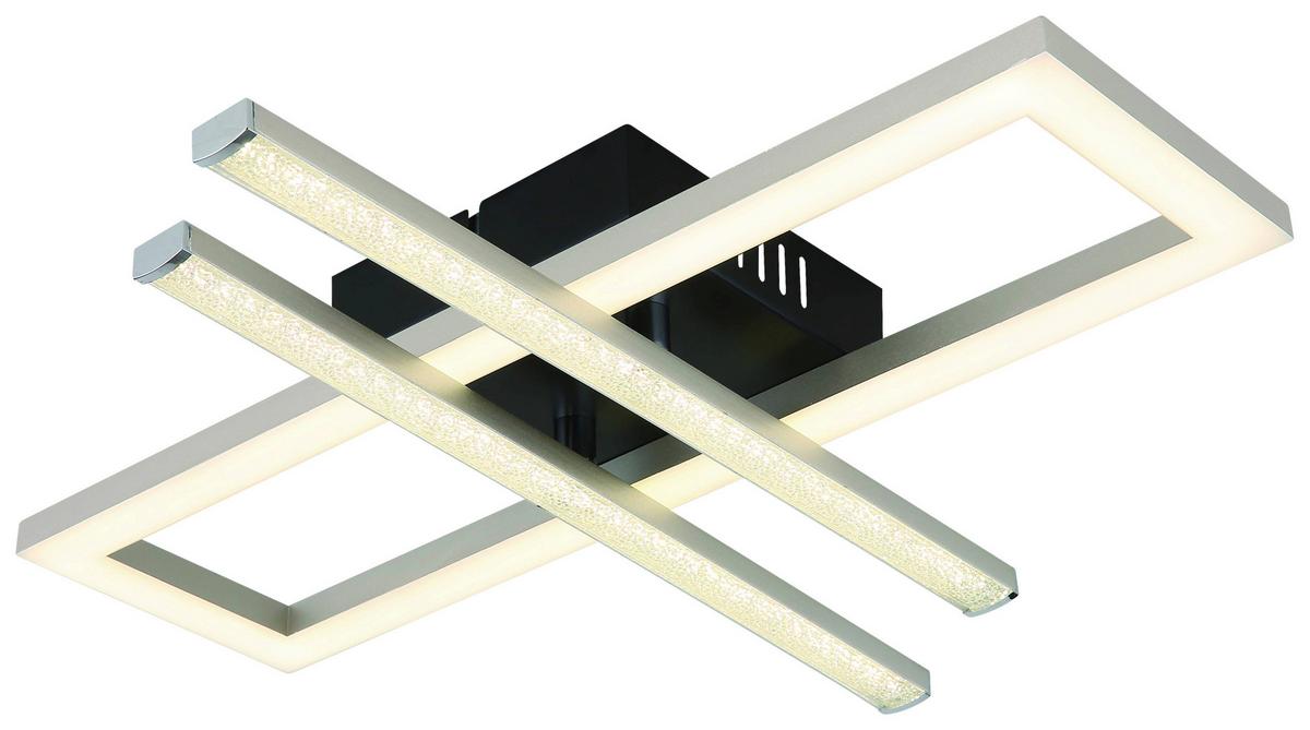 STROPNÉ LED SVIETIDLO WINA - číra/čierna, Modern, kov/plast (40/37,5/6,3cm) - Mömax