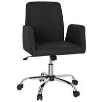 Drehstuhl Flow Schwarz - Chromfarben/Schwarz, MODERN, Kunststoff/Textil (54/95/44cm) - MID.YOU