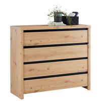 KOMODA LARIOS C -EXKLUSIV- - černá/dub artisan, Moderní, kompozitní dřevo (105/91/40cm) - Mömax