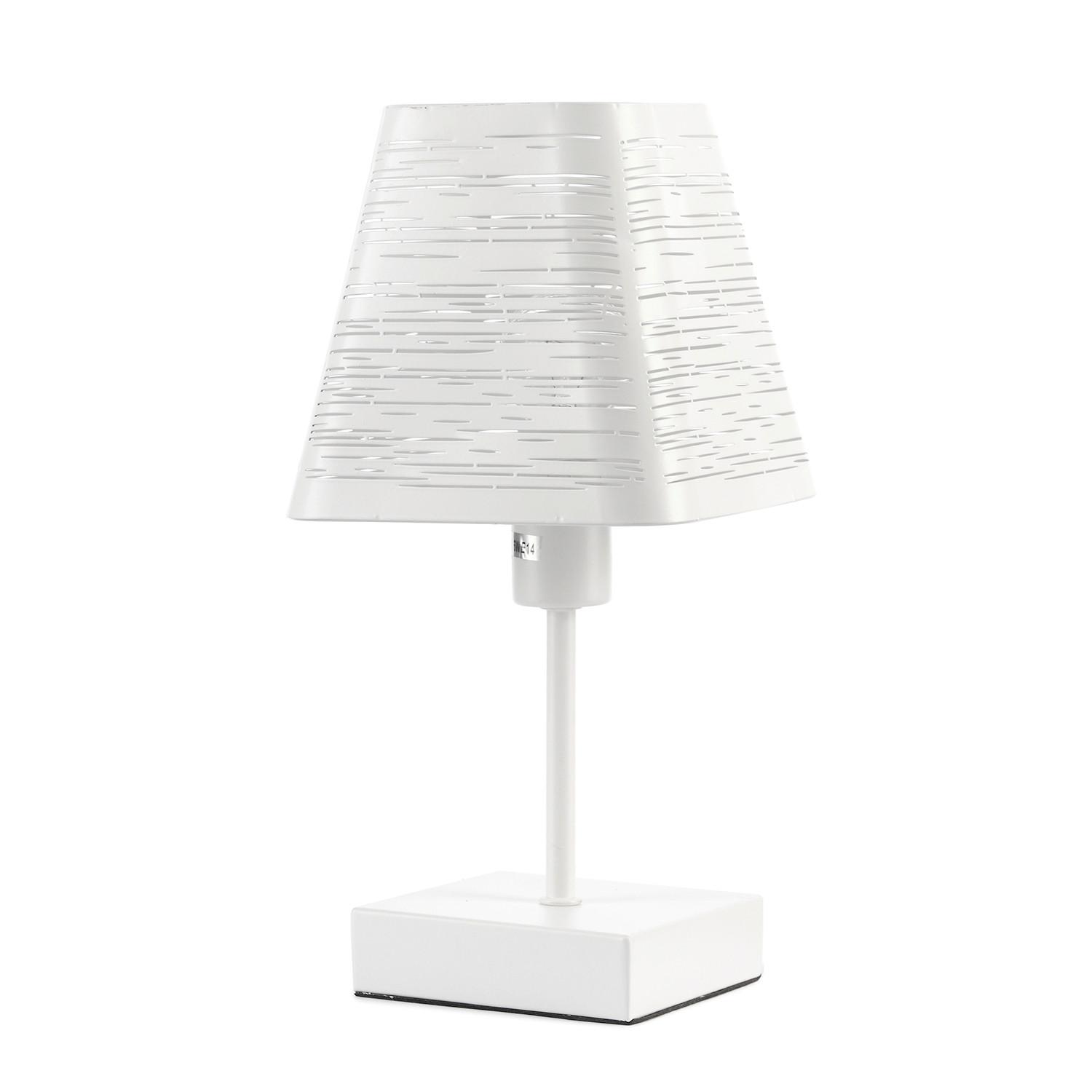 Tischleuchte Weiß D: 14 cm 6w - Weiß, Trend, Metall (14/28cm)