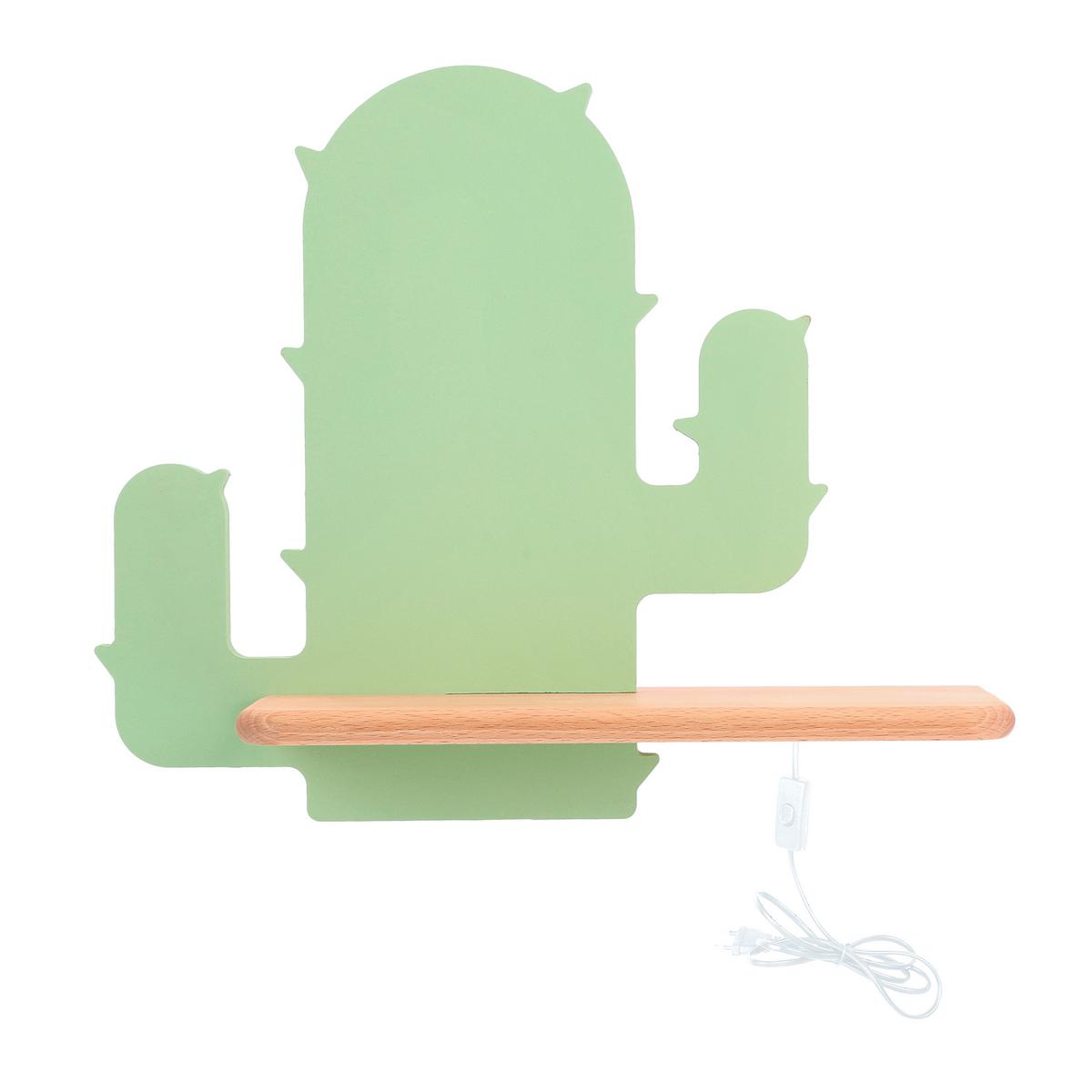 Kinderwandleuchte 21-00996 Cactus 1 - Grün, Basics, Holz/Holzwerkstoff (33/12/27.5cm)
