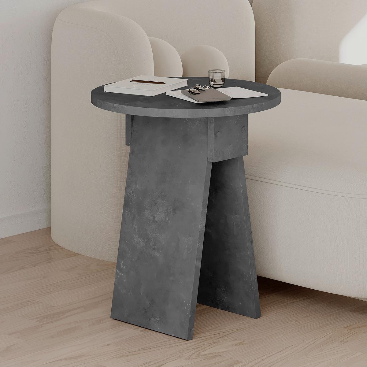 Beistelltisch Chen Grau D: 42 cm - Grau, Design, Holzwerkstoff (42/50cm) - Livetastic